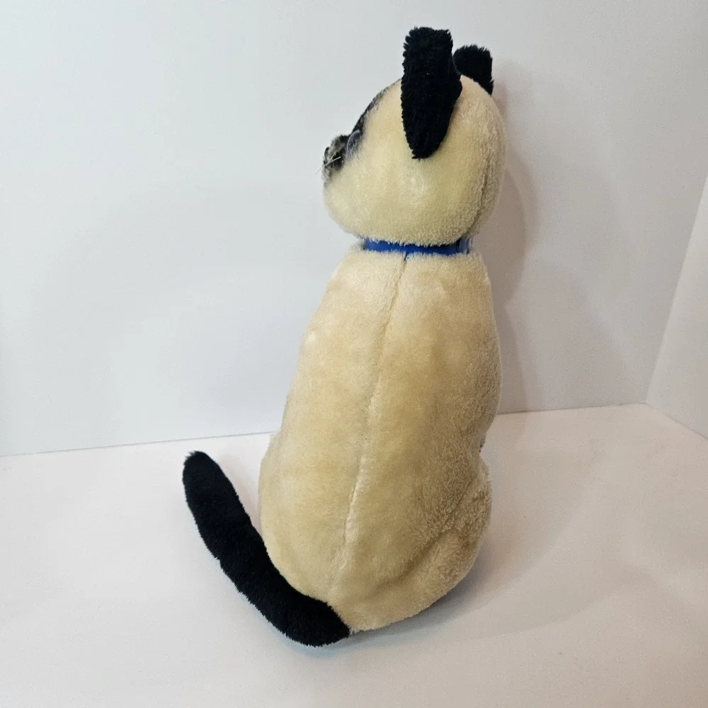 Vintage 1980 Dakin Fun Farm Siamese Striking Blue Eyed Plush Cat Kitty 12